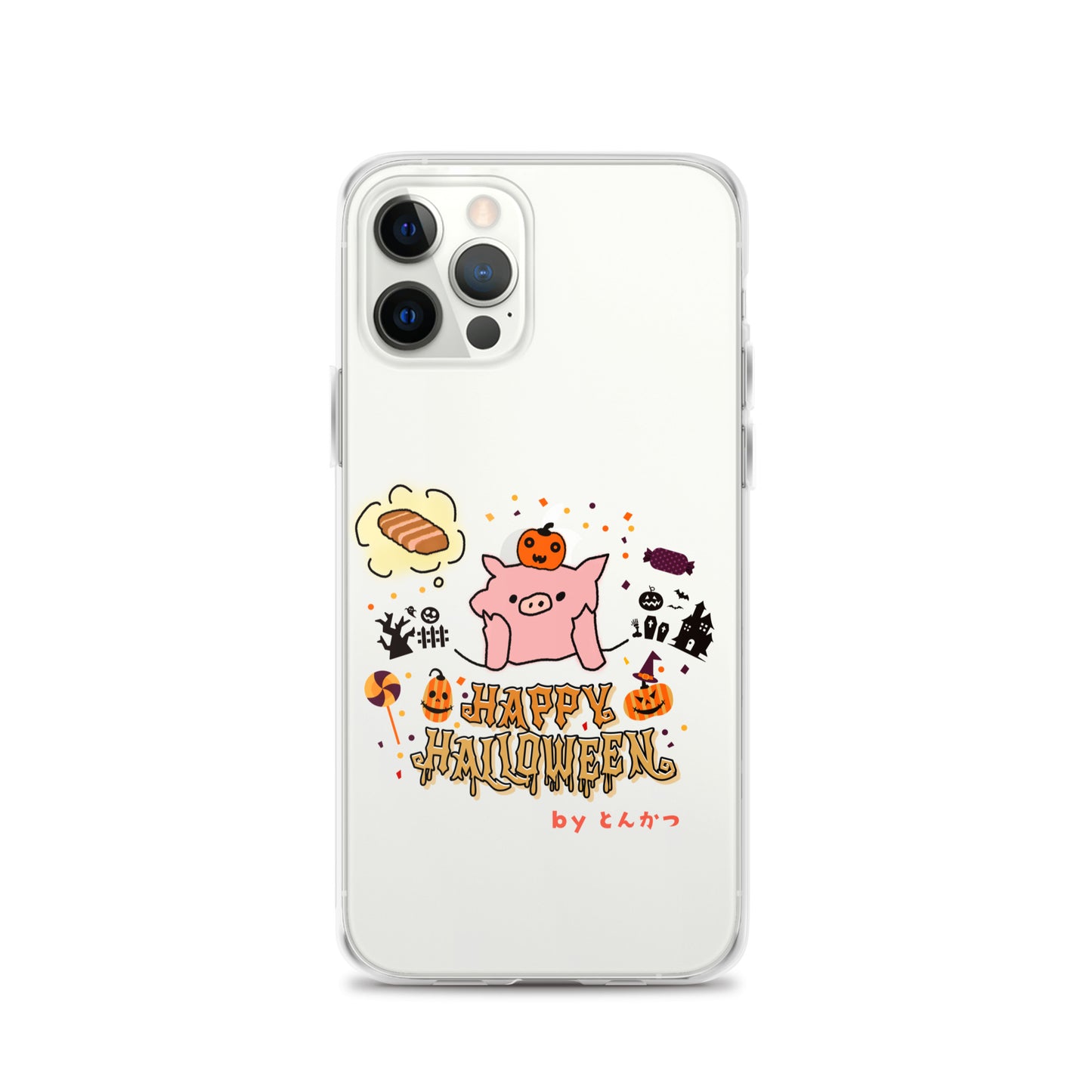 とんかつブタ ハロウィン iPhoneケース