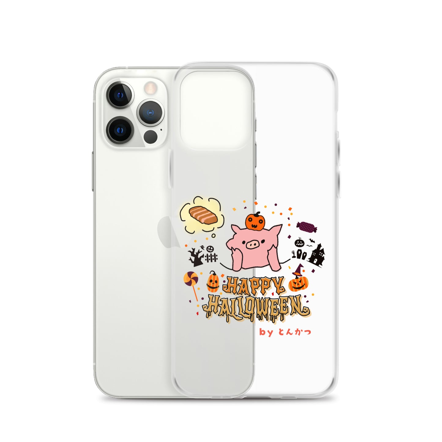 とんかつブタ ハロウィン iPhoneケース