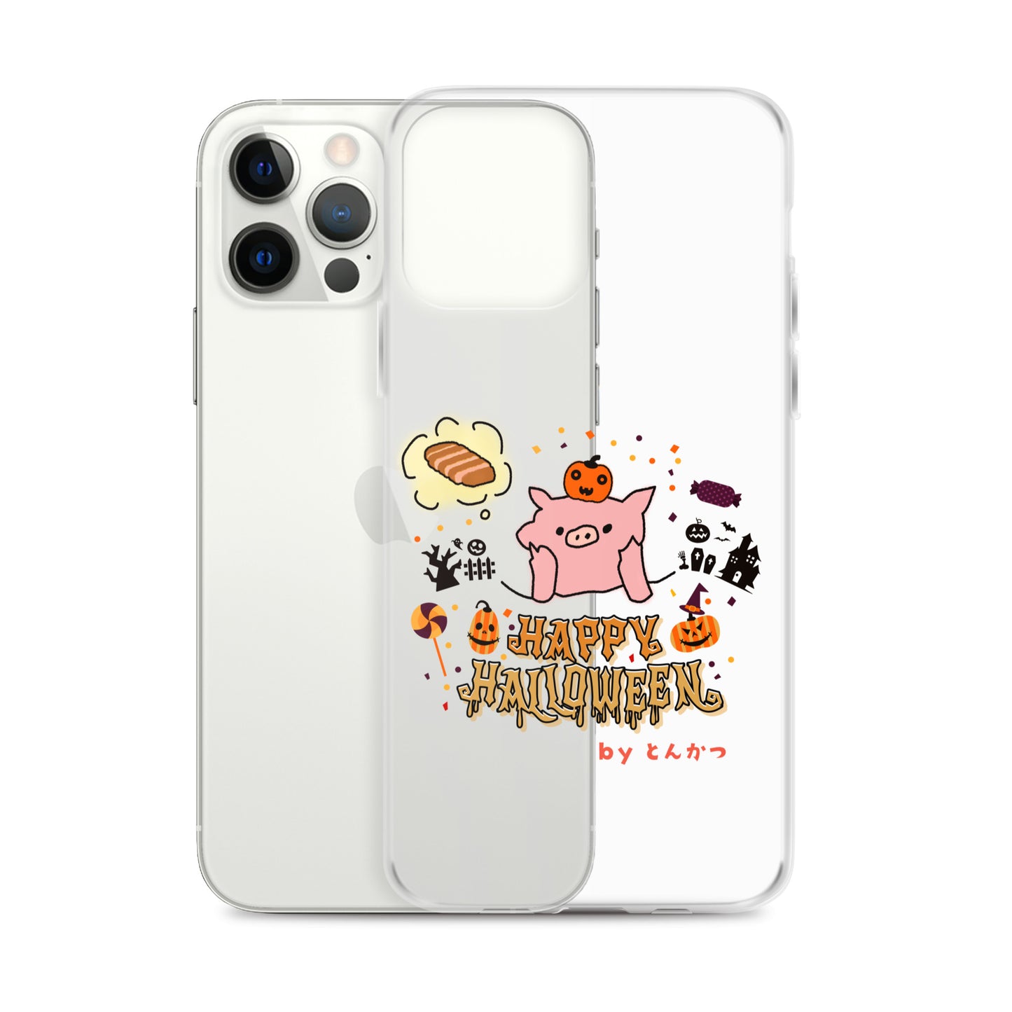 とんかつブタ ハロウィン iPhoneケース