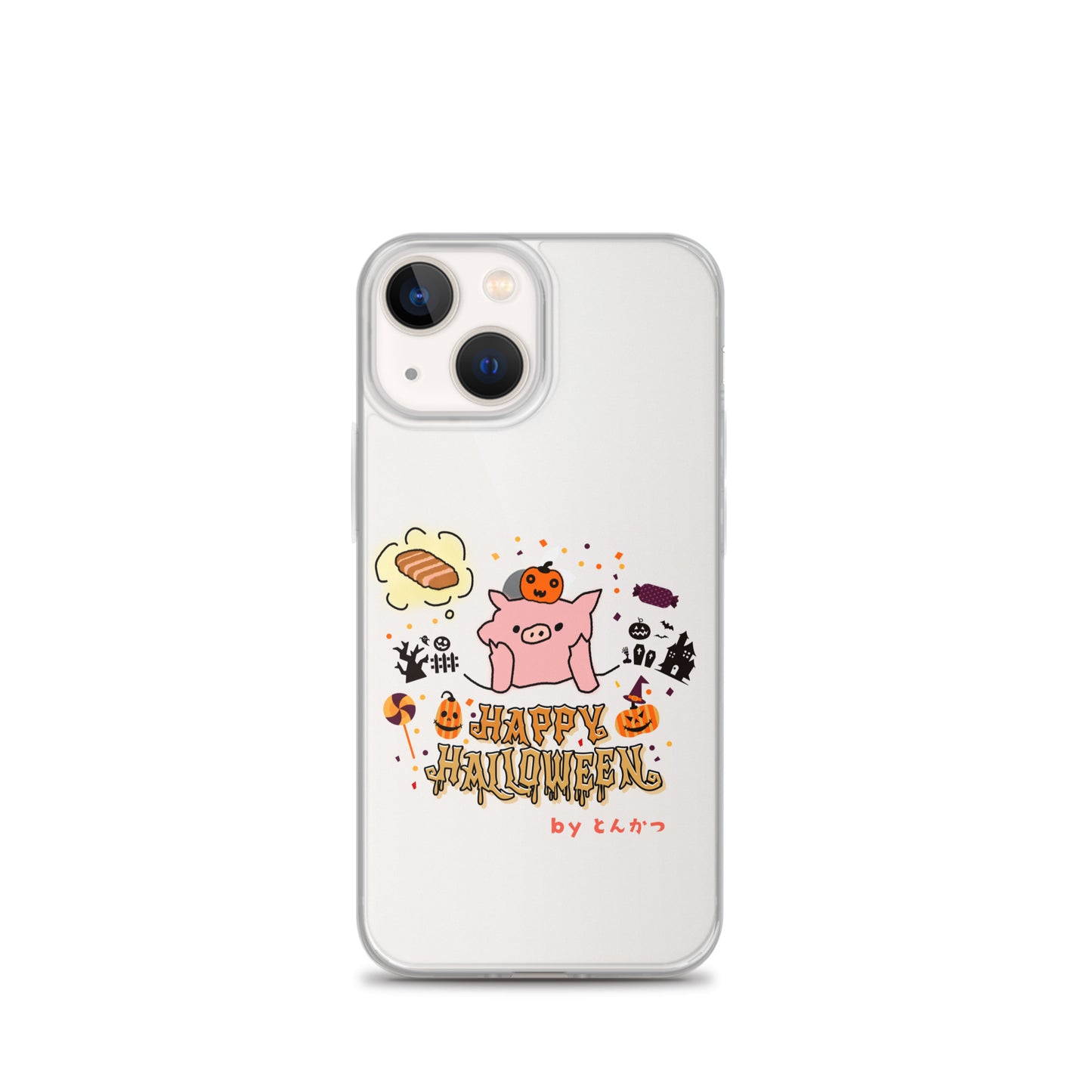 とんかつブタ ハロウィン iPhoneケース