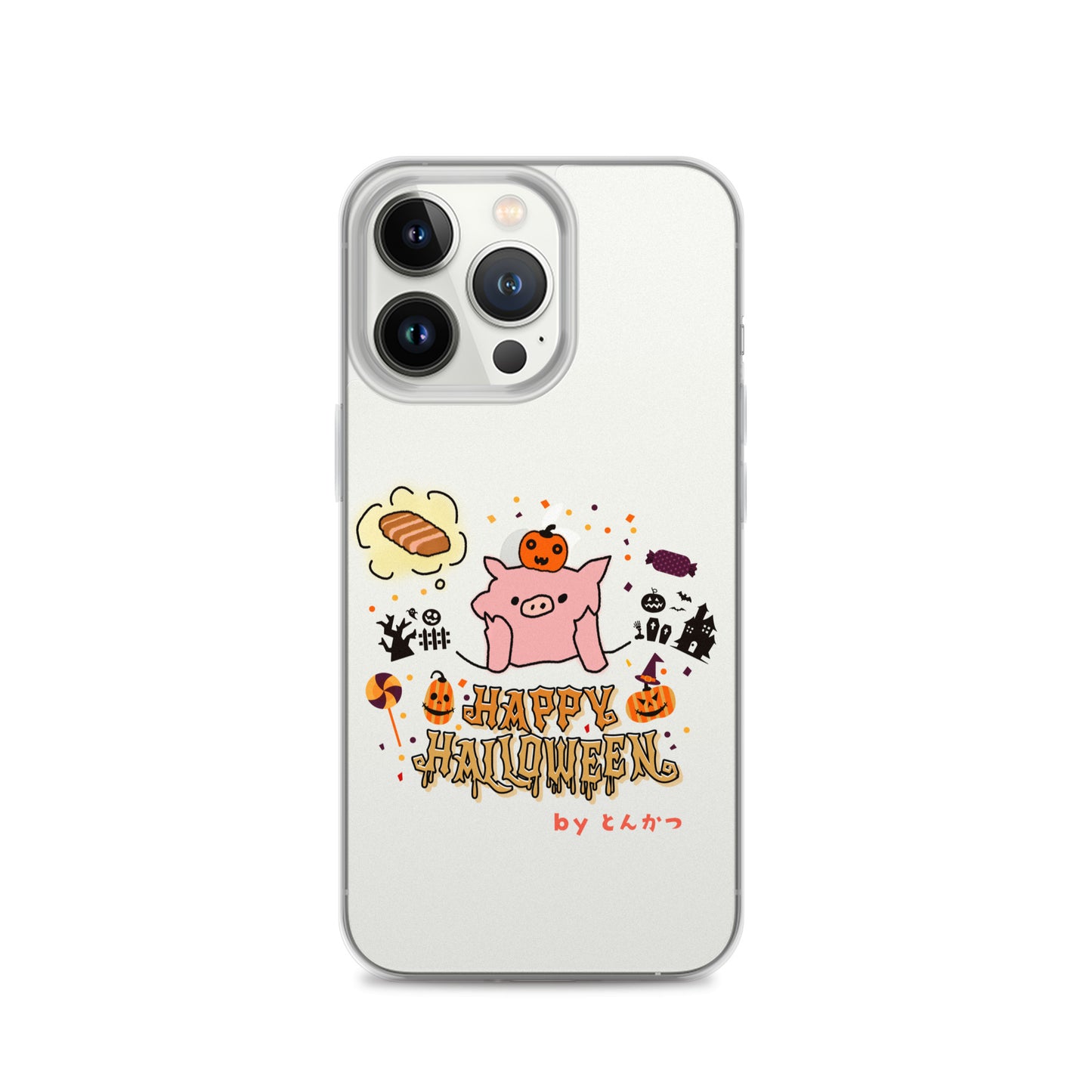 とんかつブタ ハロウィン iPhoneケース