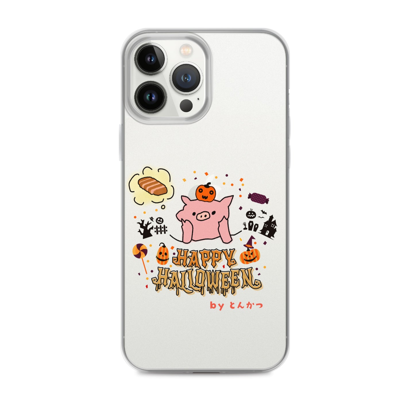 とんかつブタ ハロウィン iPhoneケース