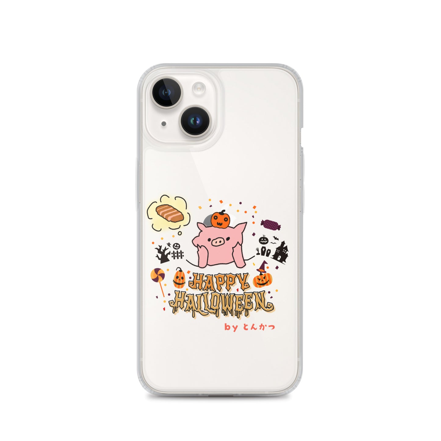 とんかつブタ ハロウィン iPhoneケース