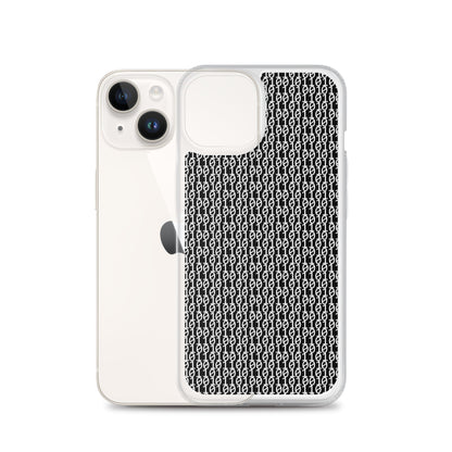 物質をデジタル出力すると。（カラー：ブラック）2進数iPhoneケース