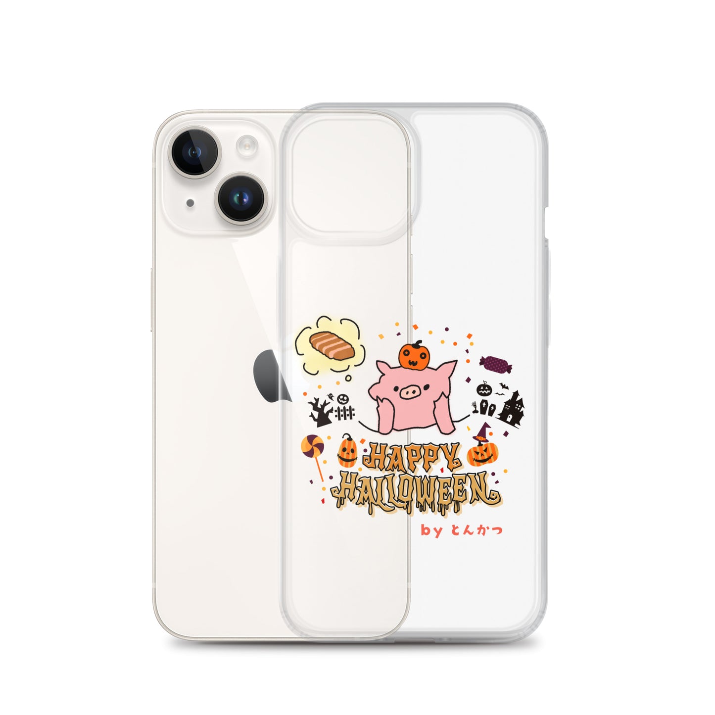 とんかつブタ ハロウィン iPhoneケース