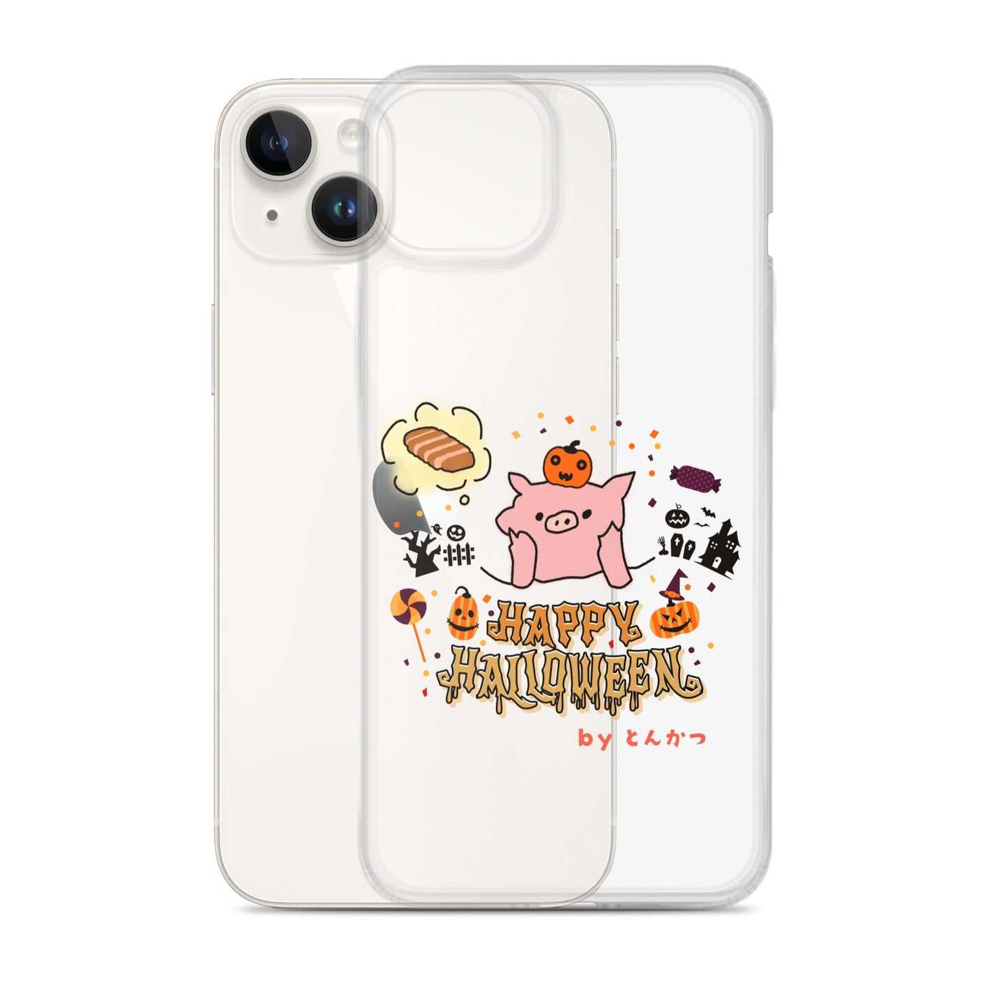 とんかつブタ ハロウィン iPhoneケース