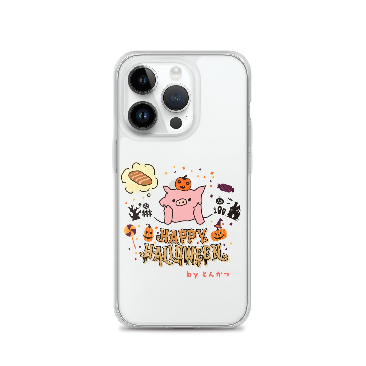 とんかつブタ ハロウィン iPhoneケース