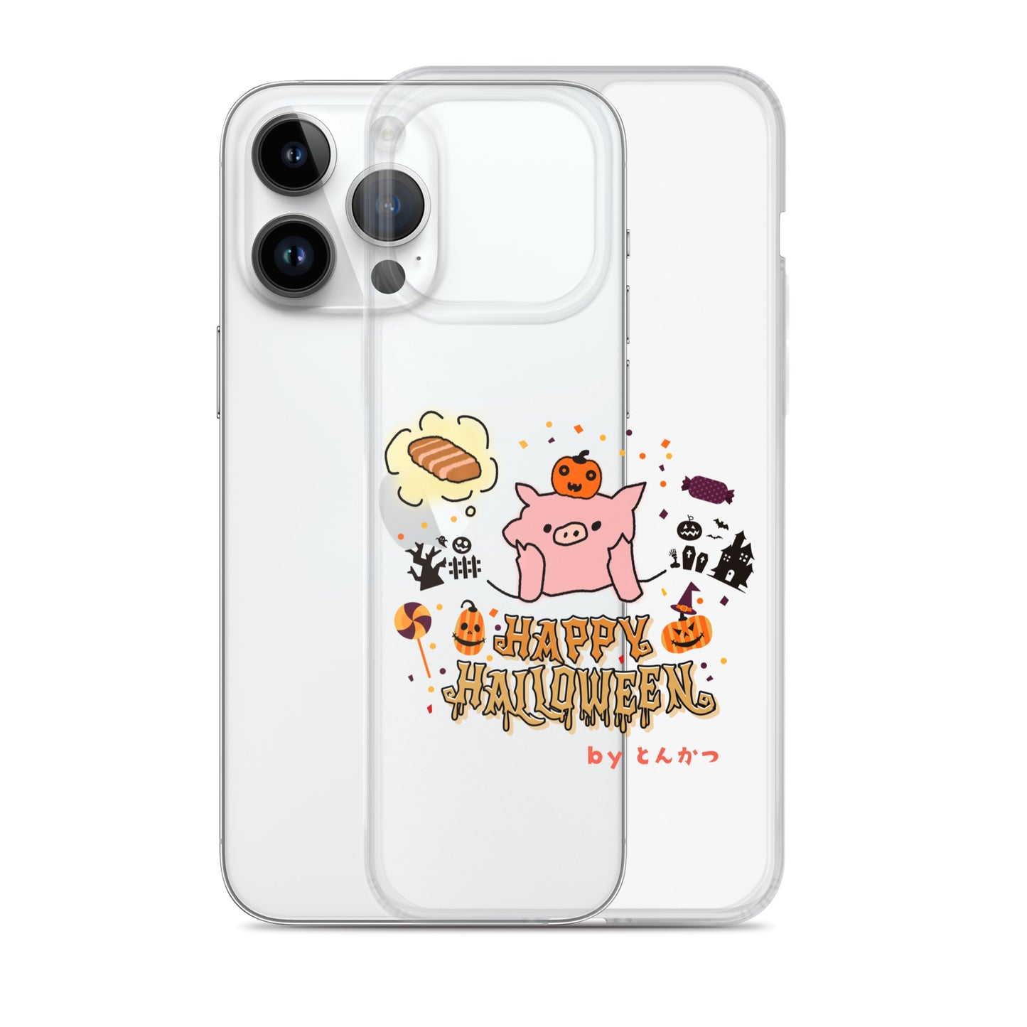 とんかつブタ ハロウィン iPhoneケース