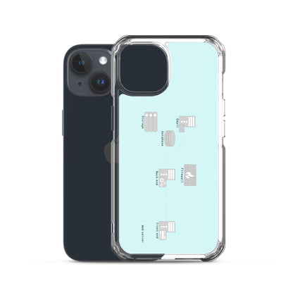 Webサーバは手の中。（カラー：ライトブルー）ネットワーク図iPhoneケース　