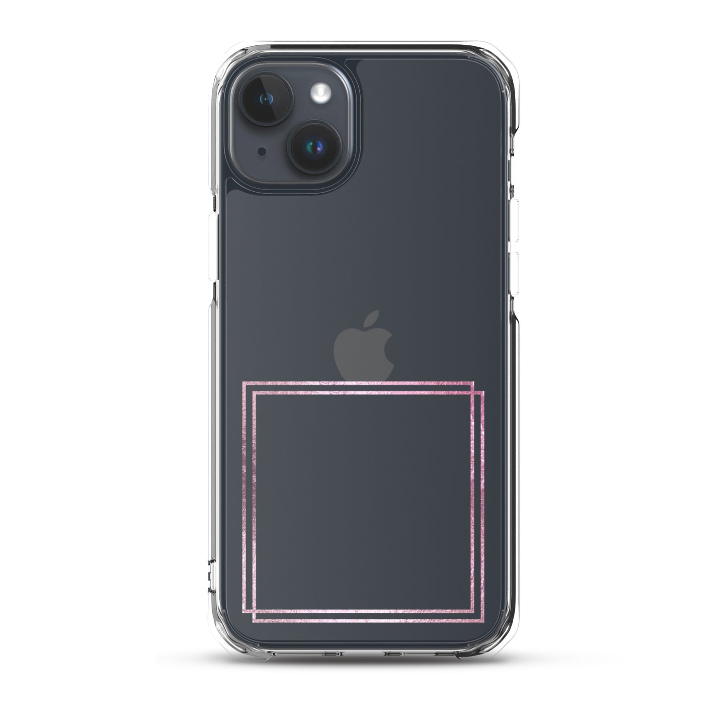 箔押し風フレーム（pink）iPhoneケース