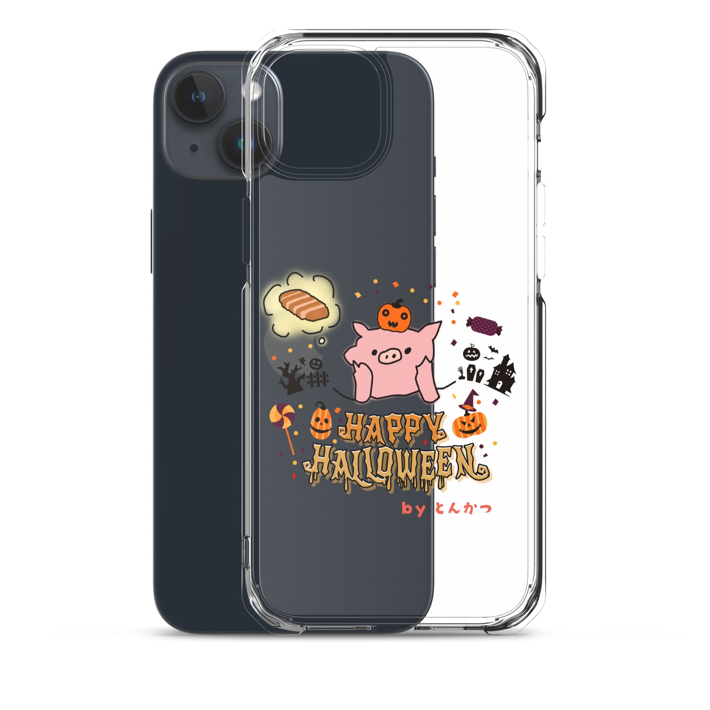 とんかつブタ ハロウィン iPhoneケース