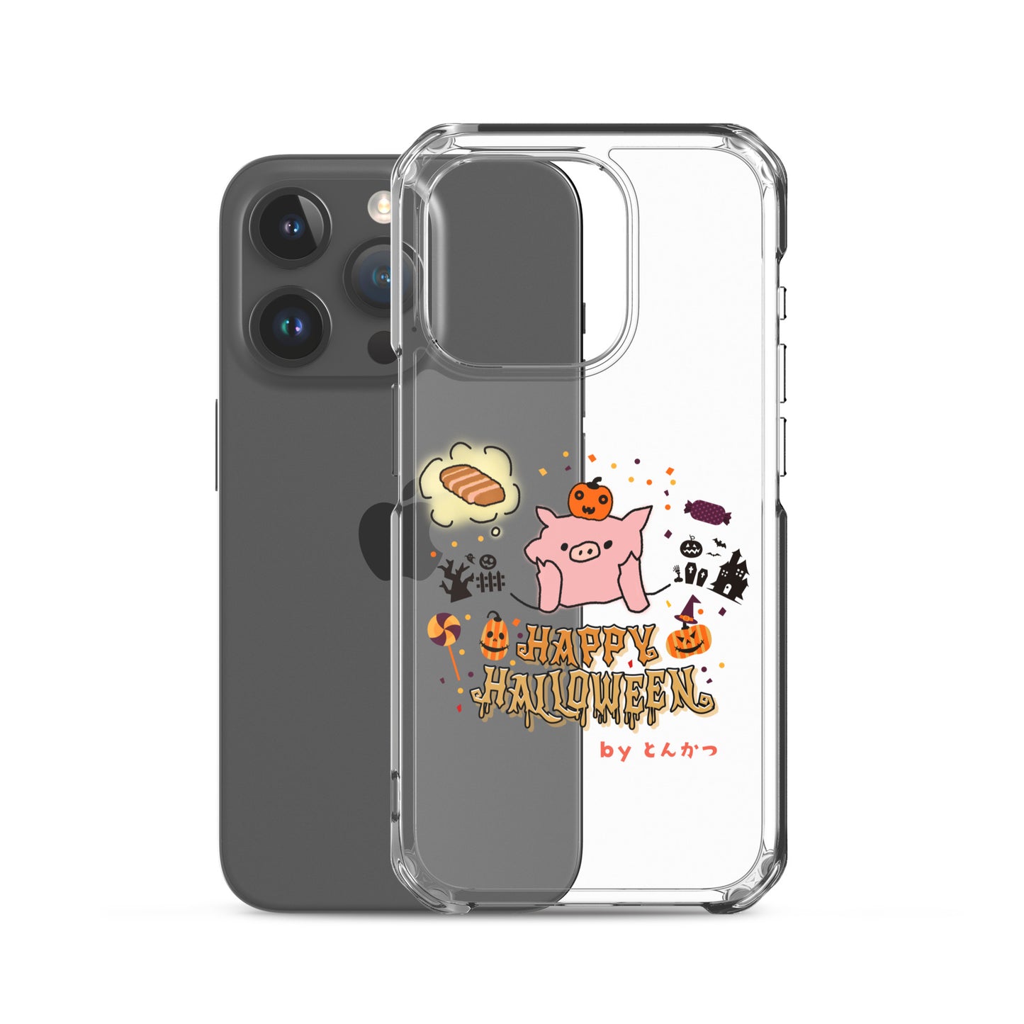 とんかつブタ ハロウィン iPhoneケース