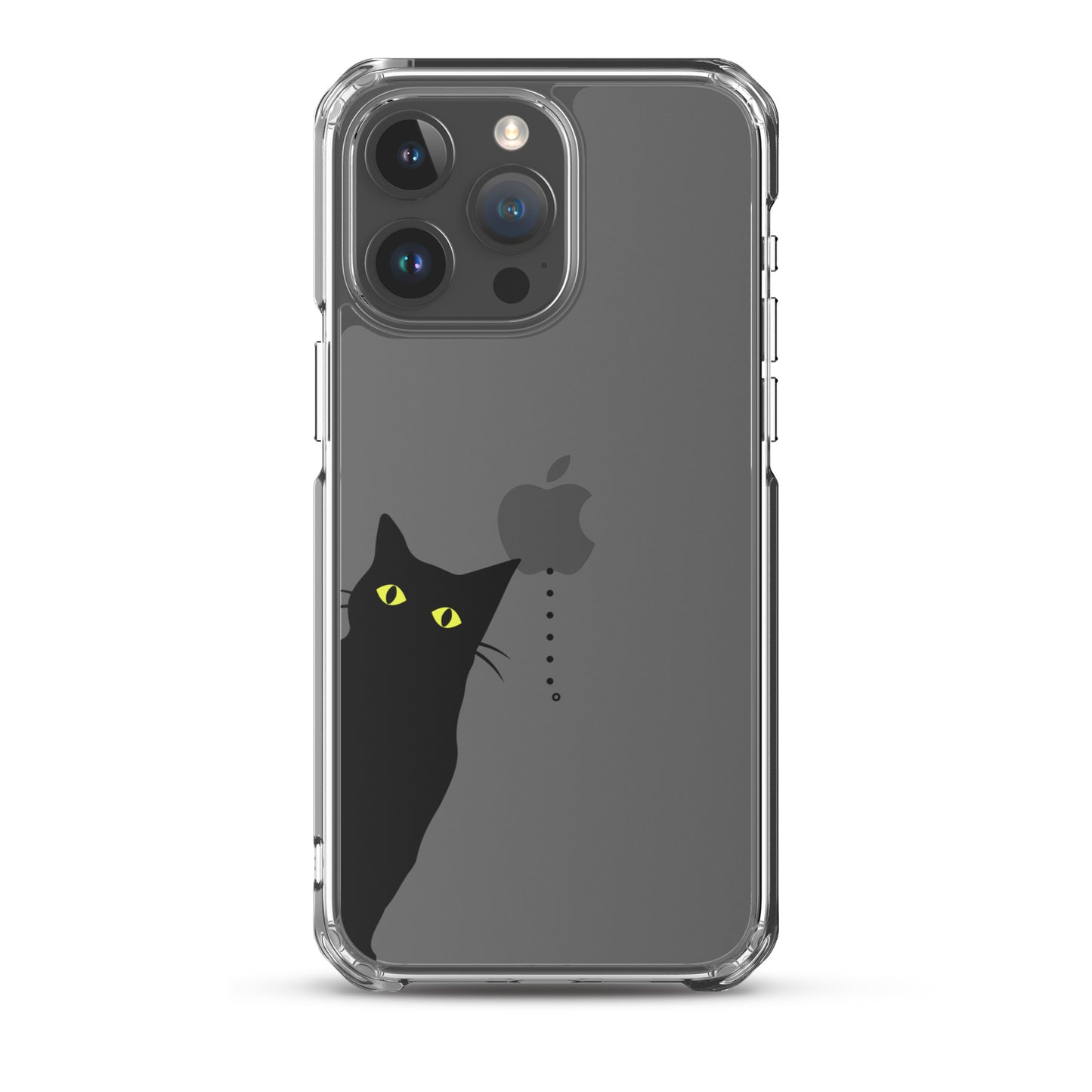 覗き見キャットiPhoneケース（黒猫）