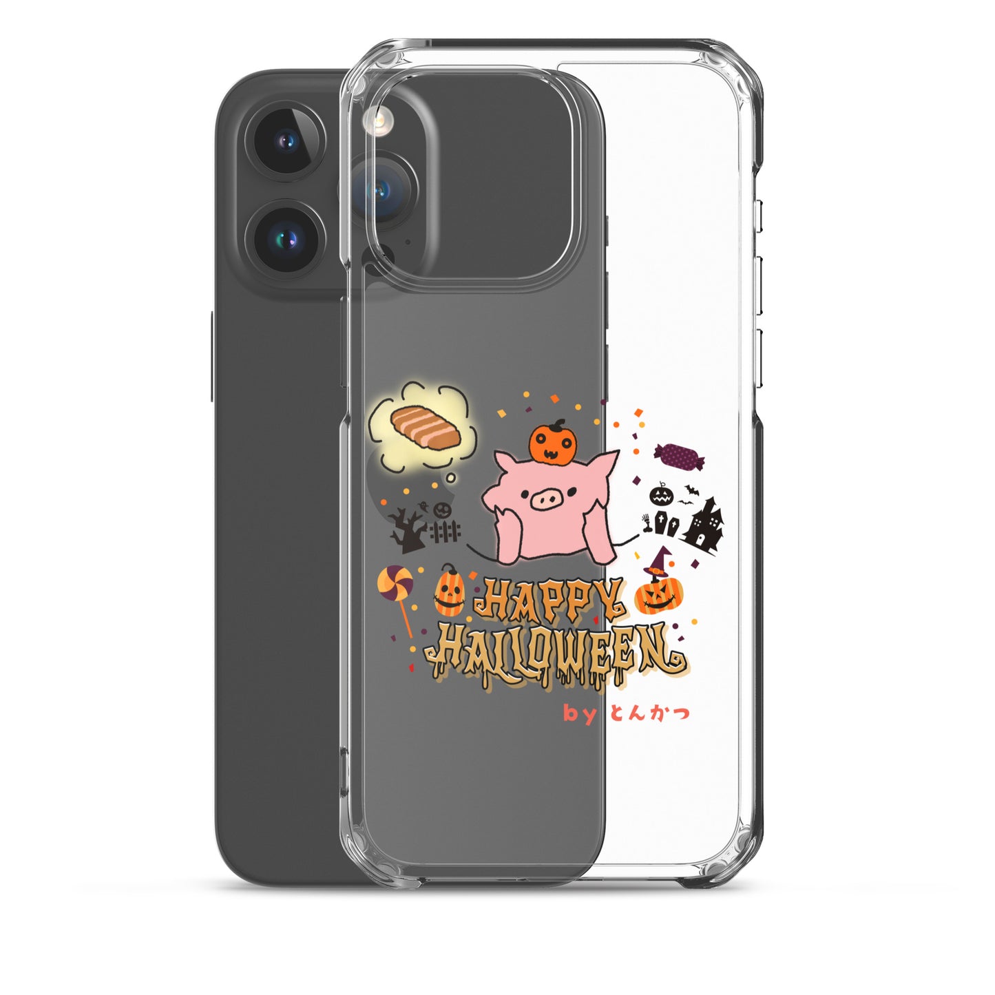 とんかつブタ ハロウィン iPhoneケース