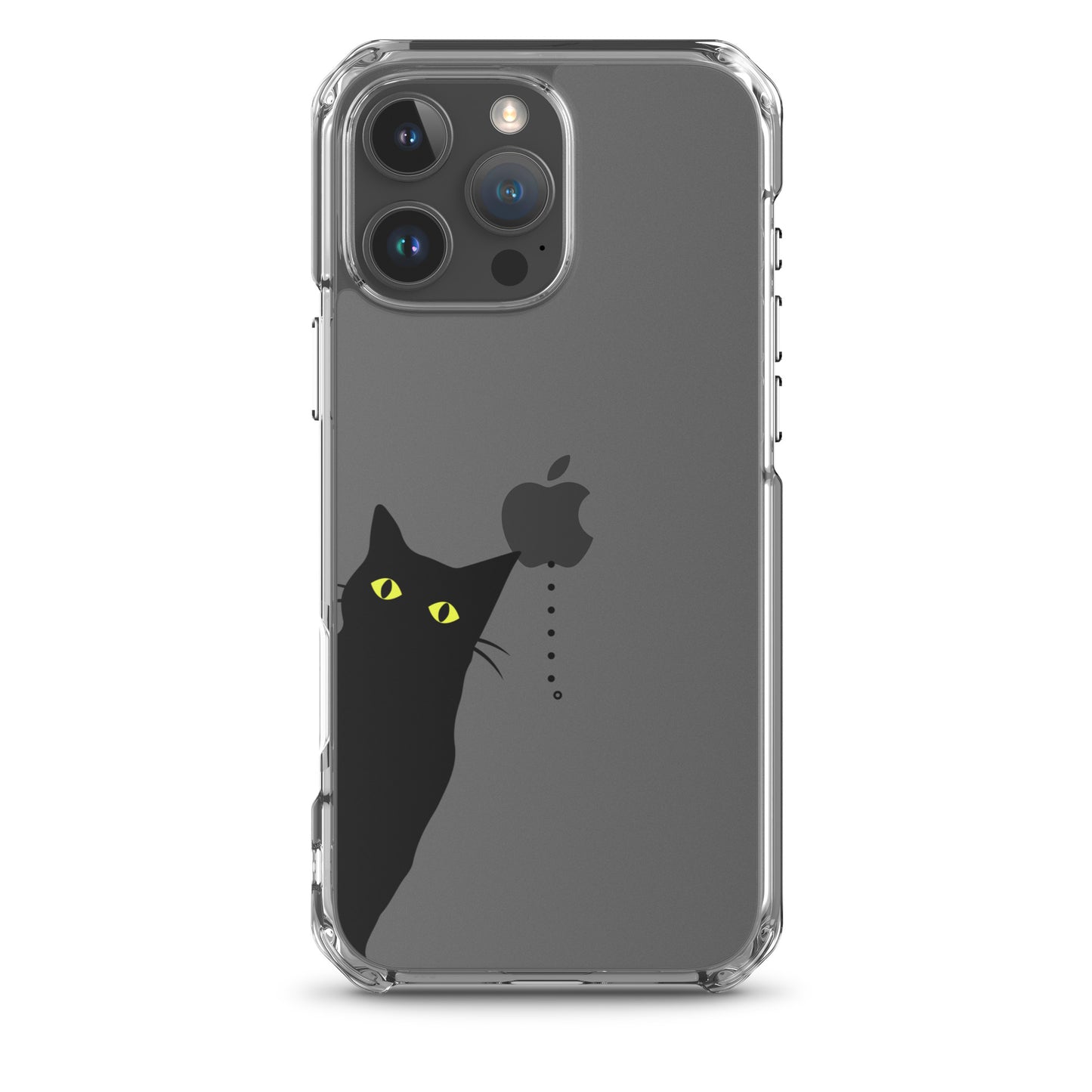 覗き見キャットiPhoneケース（黒猫）