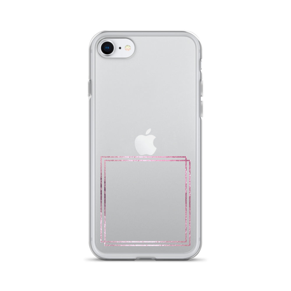 箔押し風フレーム（pink）iPhoneケース