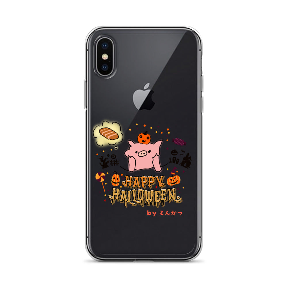 とんかつブタ ハロウィン iPhoneケース