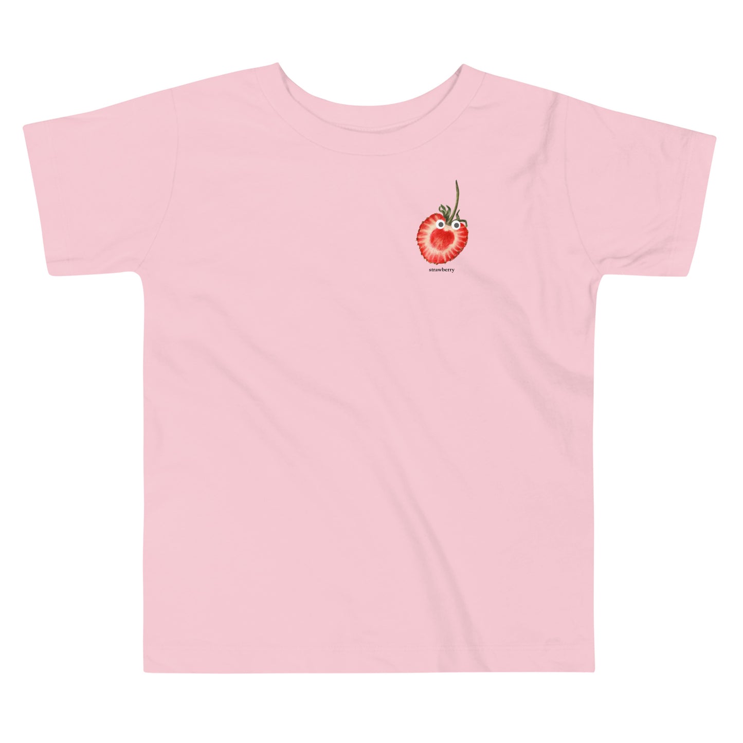 【キッズ】いちごの半袖Tシャツ （ワンポイント）