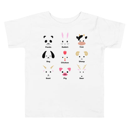 【キッズ】たくさんのどうぶつTシャツ（英語ver）