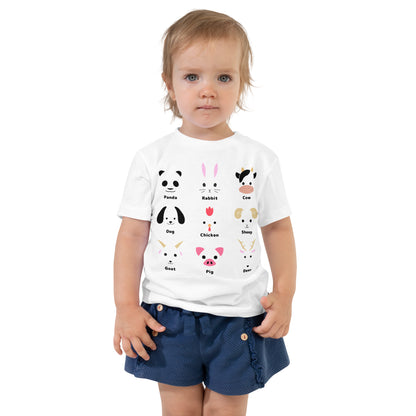 【キッズ】たくさんのどうぶつTシャツ（英語ver）