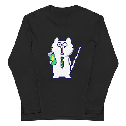 ゲーミング激務猫（HIGHモード） 長袖Tシャツ
