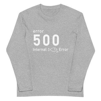 500 Internal 鯖 Error エンジニア 長袖Tシャツ（文字白）