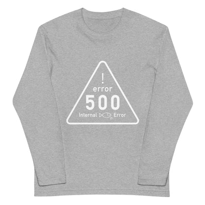 500 Internal 鯖 Error エンジニア 長袖Tシャツ（文字白）　　