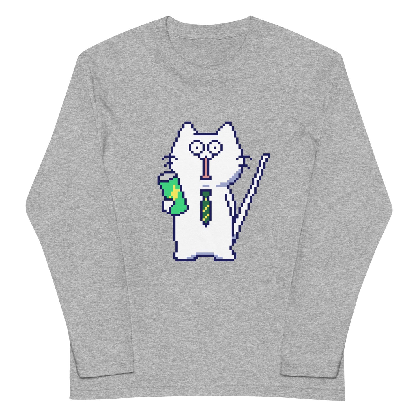 ゲーミング激務猫（HIGHモード） 長袖Tシャツ
