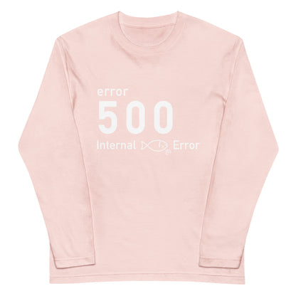 500 Internal 鯖 Error エンジニア 長袖Tシャツ（文字白）