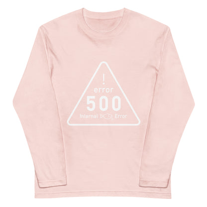 500 Internal 鯖 Error エンジニア 長袖Tシャツ（文字白）　　