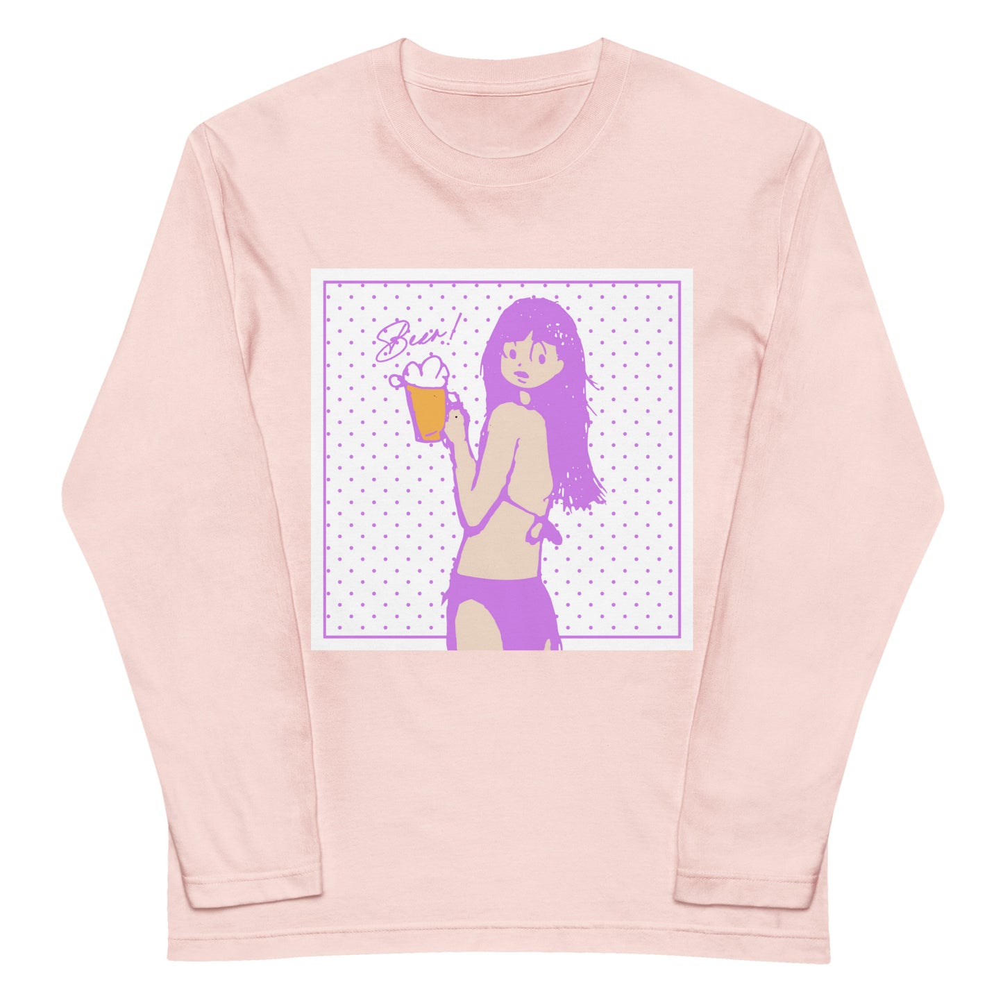 呑みたGirl長袖Tシャツ02 　