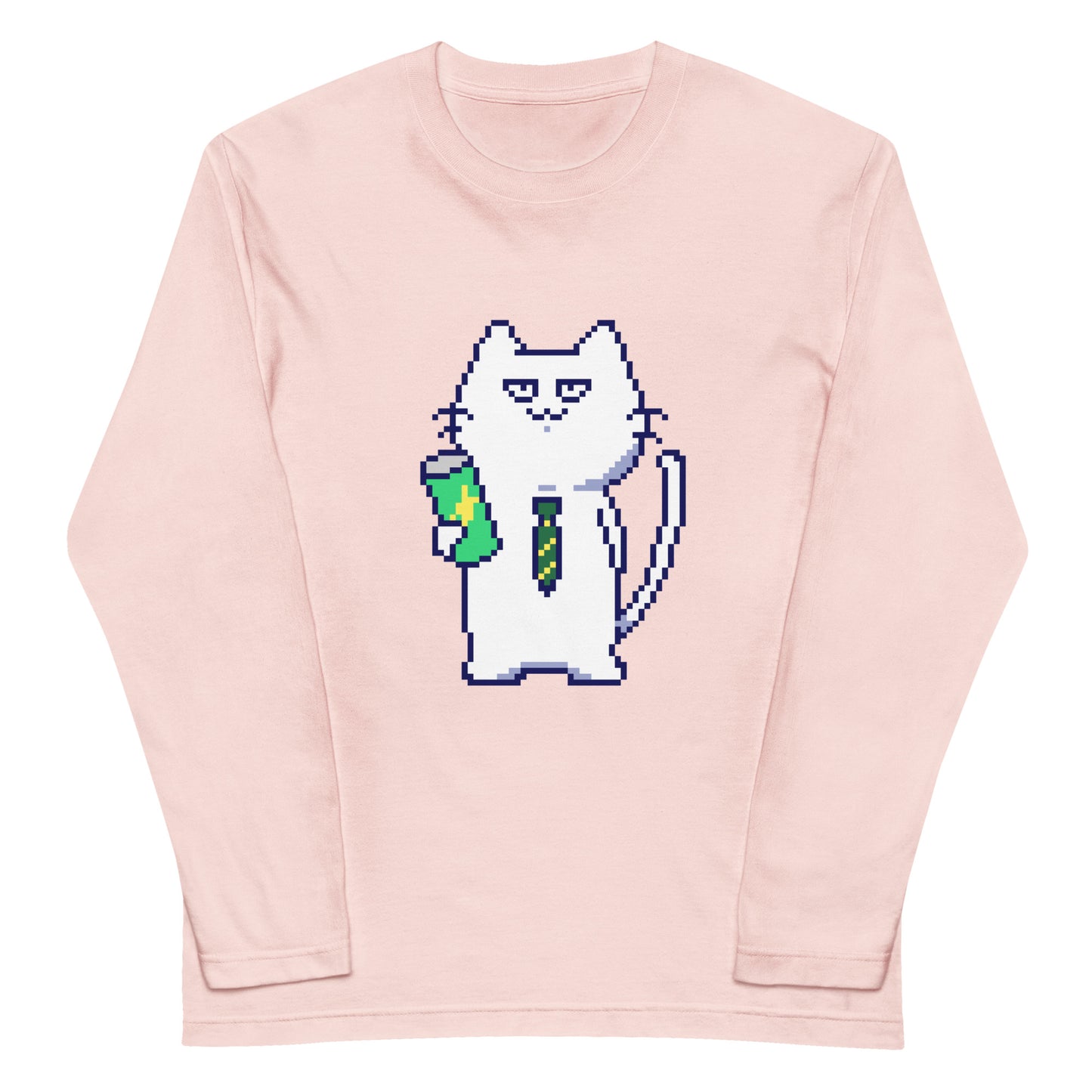 ゲーミング激務猫（ノーマル） 長袖Tシャツ