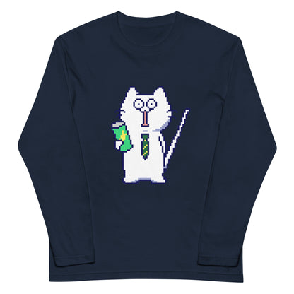 ゲーミング激務猫（HIGHモード） 長袖Tシャツ