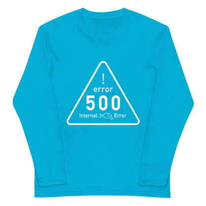 500 Internal 鯖 Error エンジニア 長袖Tシャツ（文字白）　　