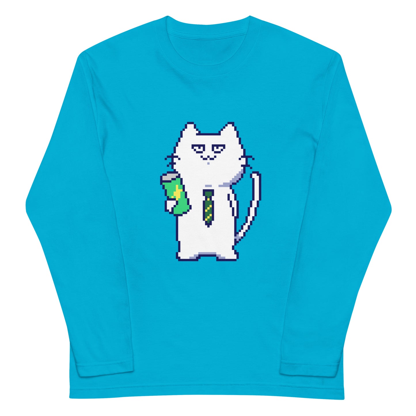 ゲーミング激務猫（ノーマル） 長袖Tシャツ