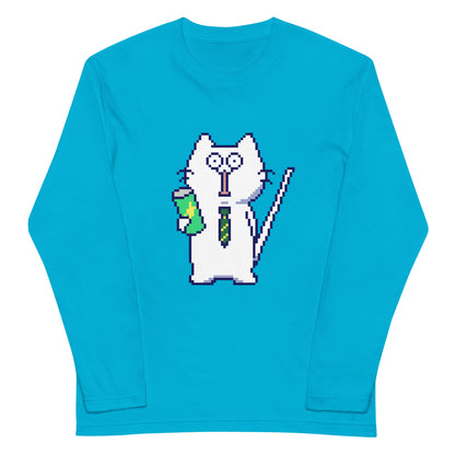 ゲーミング激務猫（HIGHモード） 長袖Tシャツ