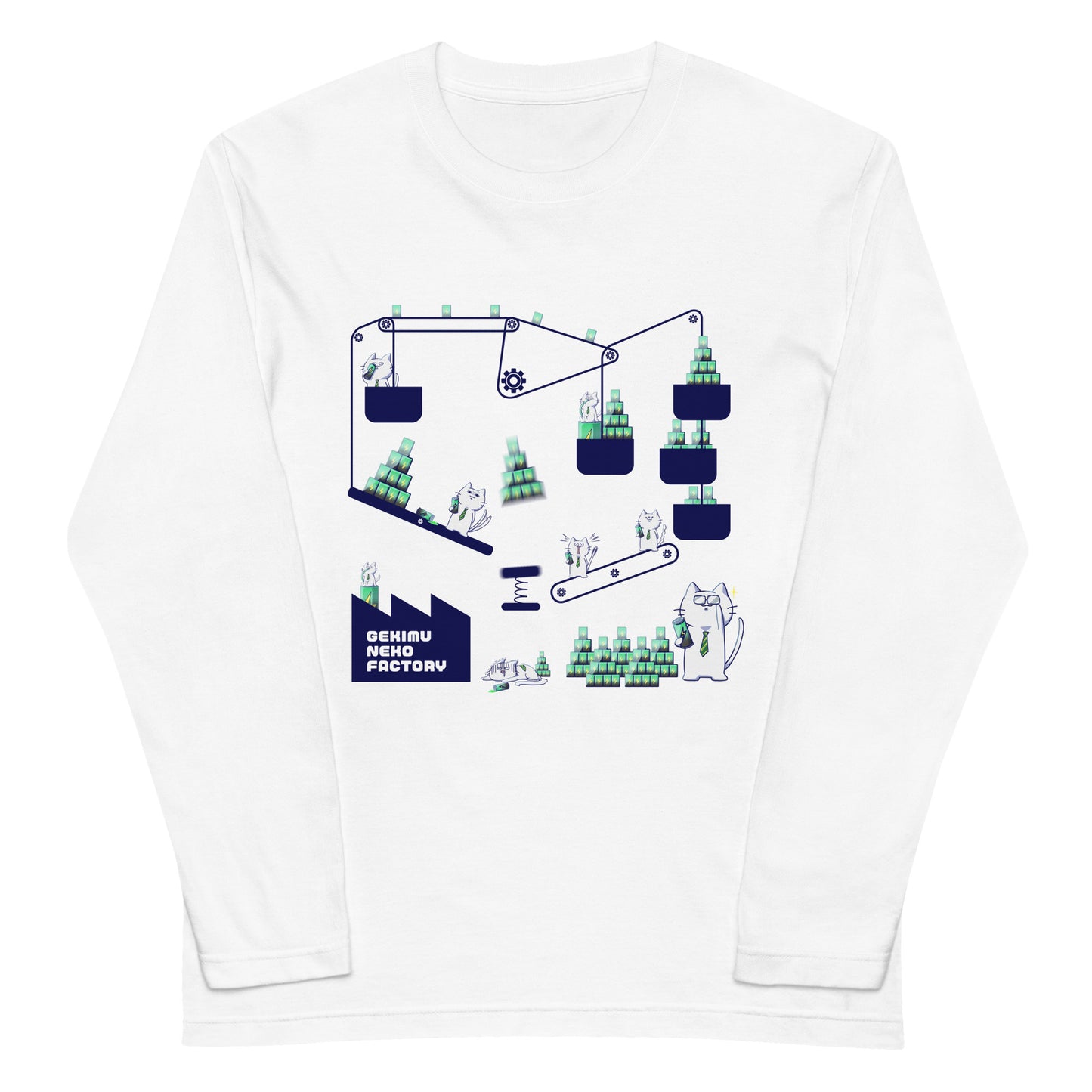GEKIMU NEKO FACTORY ロングTシャツ