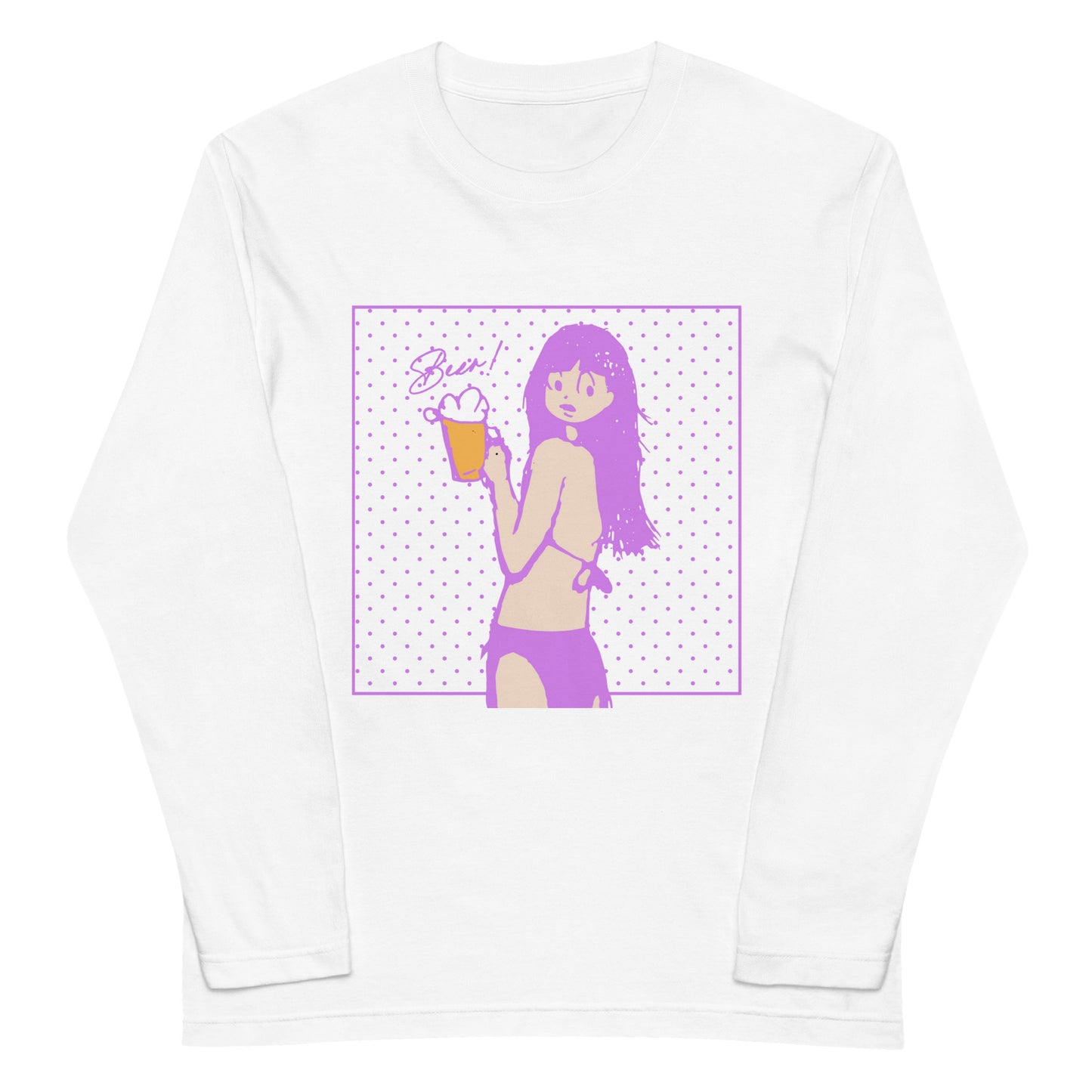 呑みたGirl長袖Tシャツ02 　