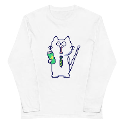 ゲーミング激務猫（HIGHモード） 長袖Tシャツ