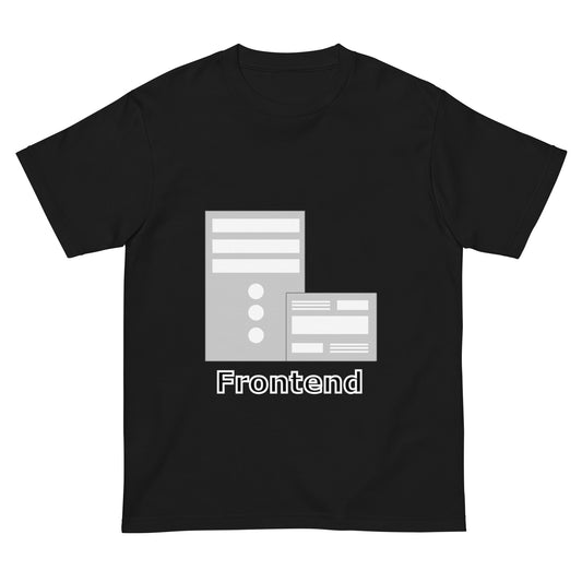 フロントエンドサーバアイコン全面 エンジニアTシャツ　