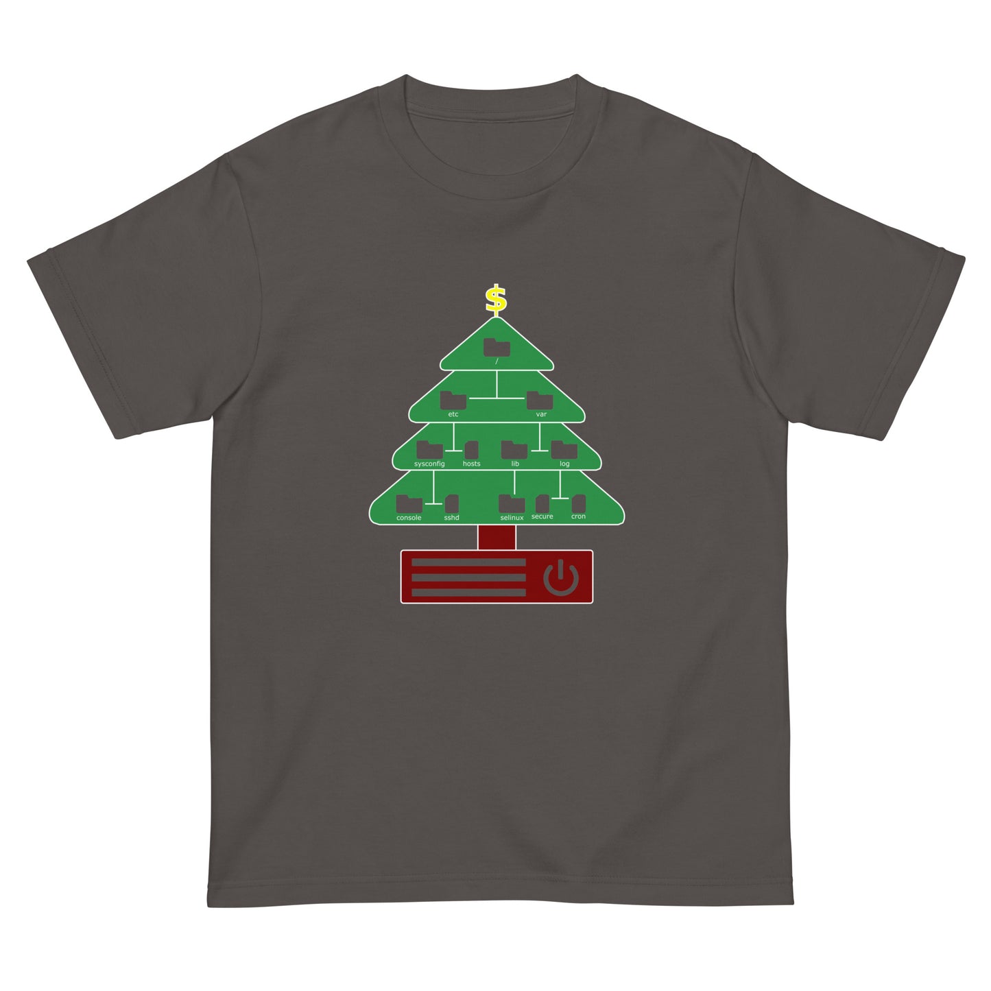 ディレクトリクリスマスツリー(仕様：カラフル、図形透過) エンジニアTシャツ
