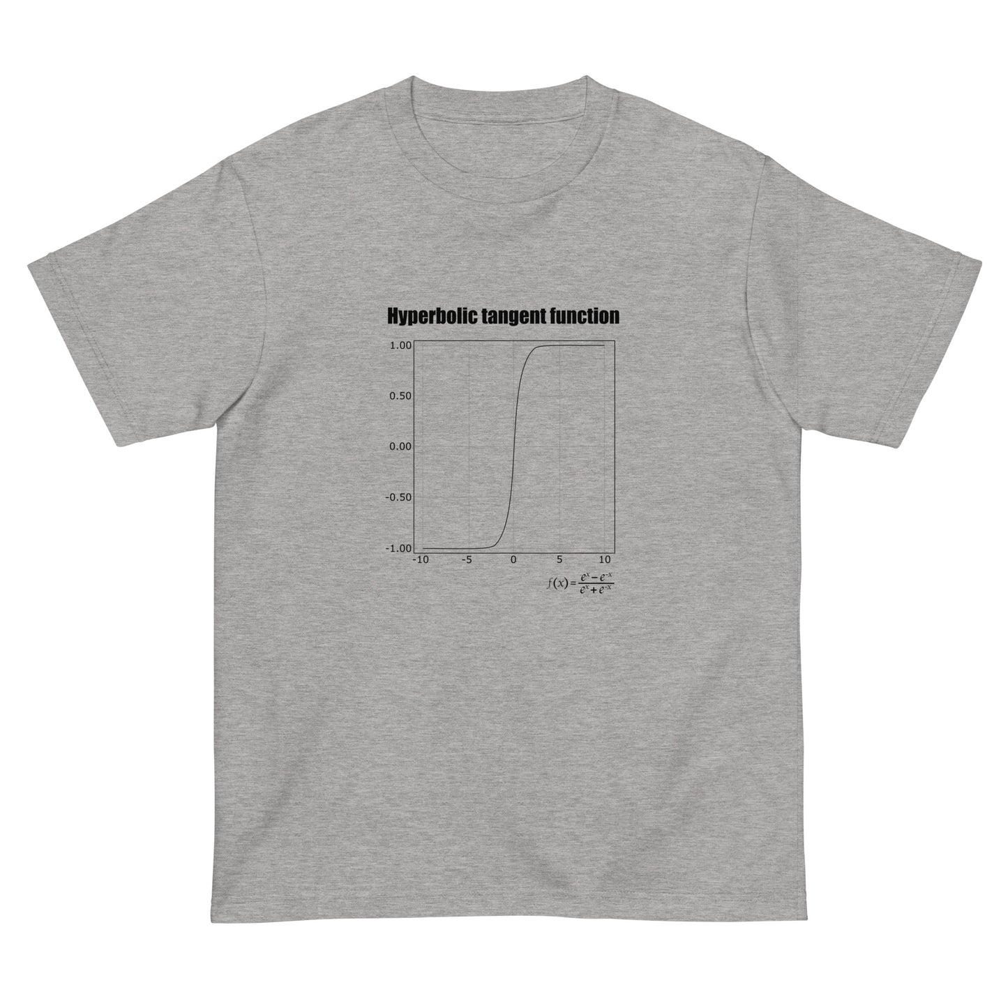 Hyperbolic tangent function(tanh関数) カラー黒 AIエンジニアTシャツ