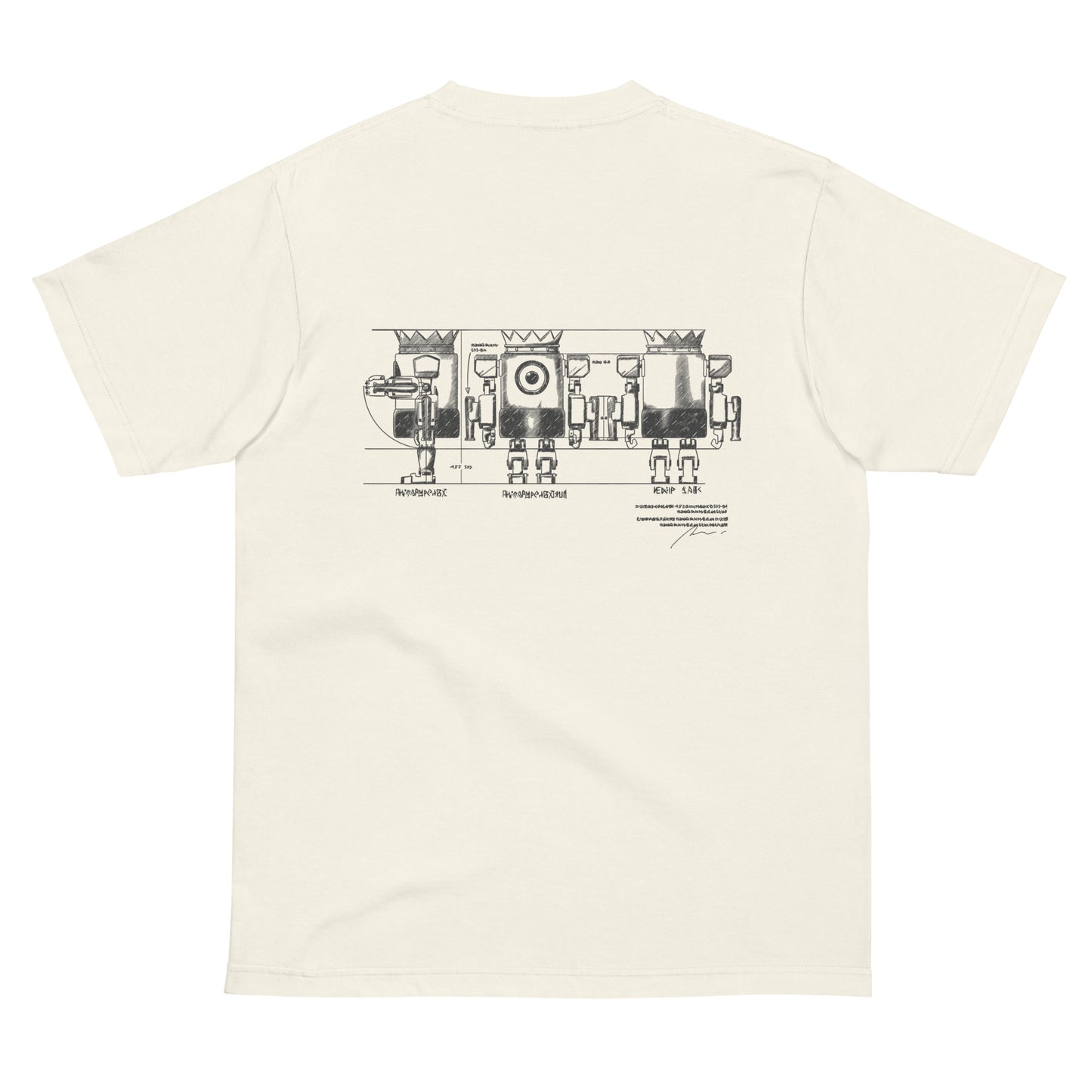 XOBOT KING 設計図Tシャツ