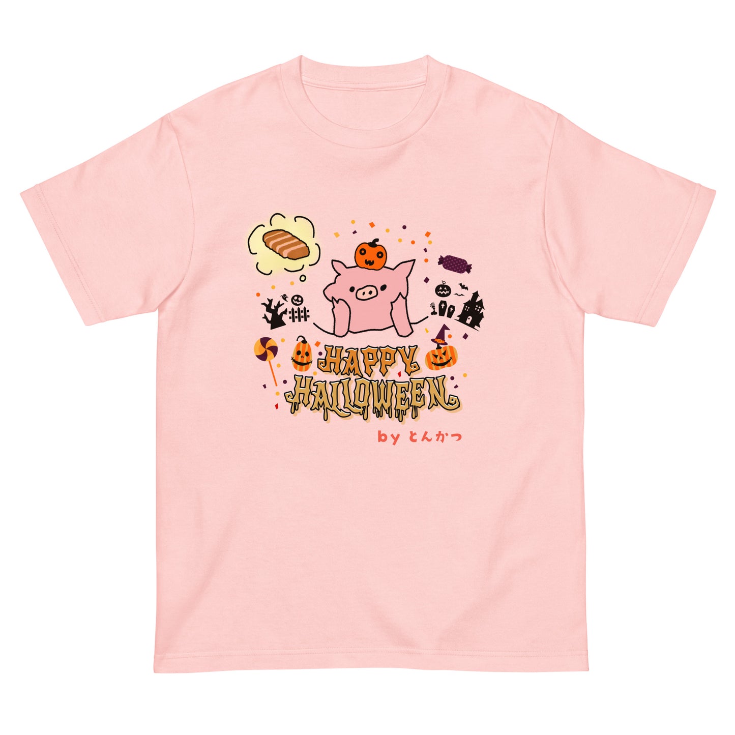 とんかつブタ ハロウィンTシャツ