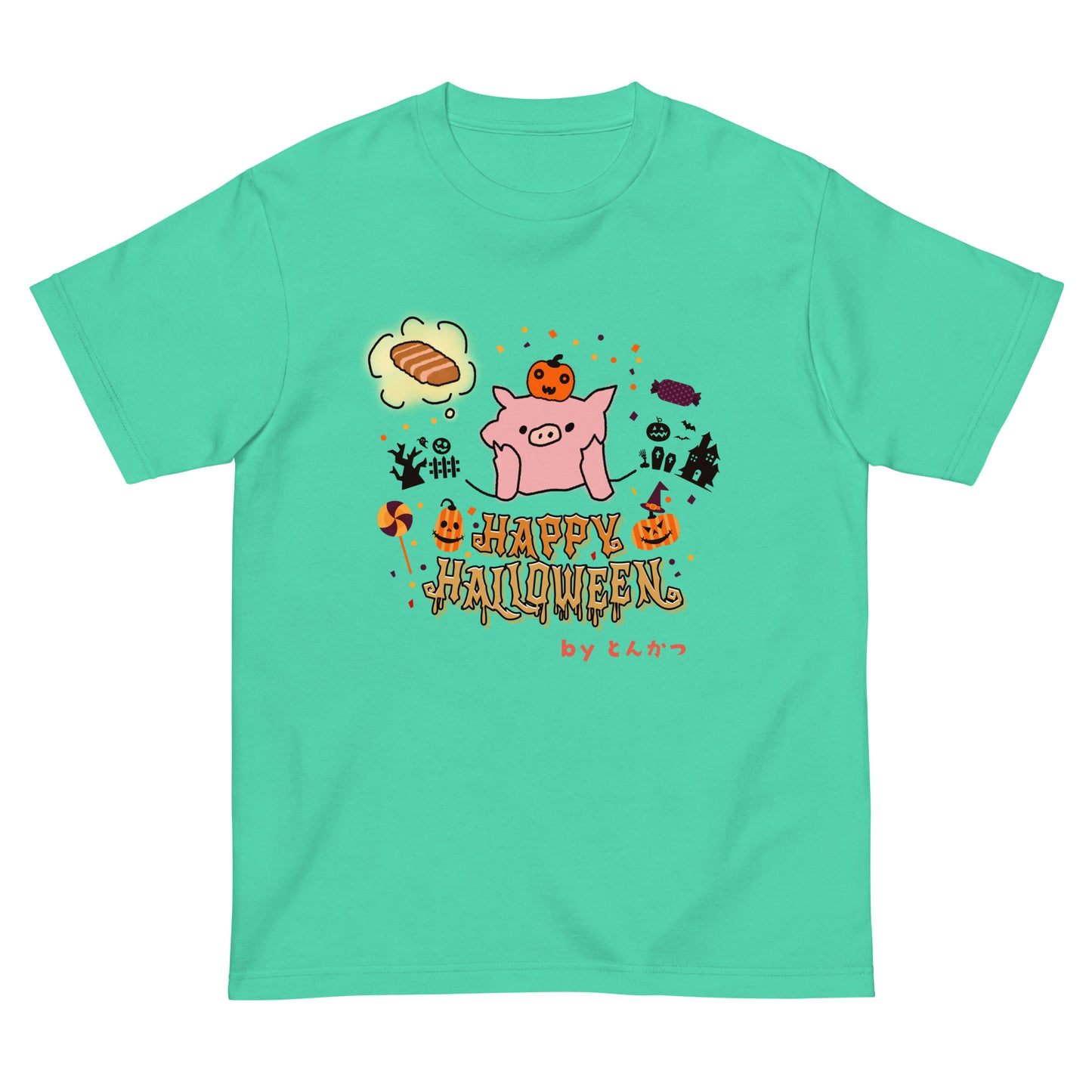 とんかつブタ ハロウィンTシャツ