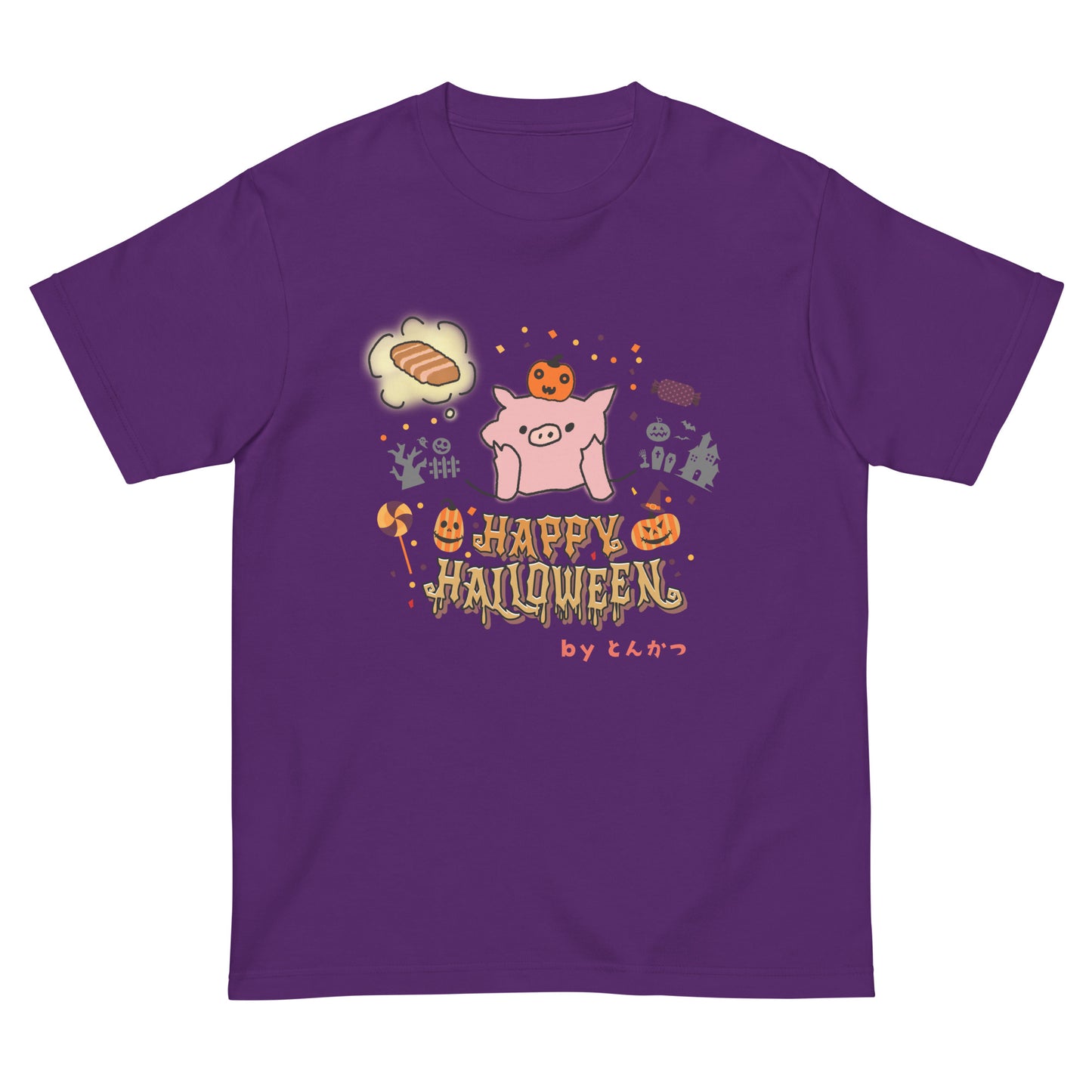 とんかつブタ ハロウィンTシャツ