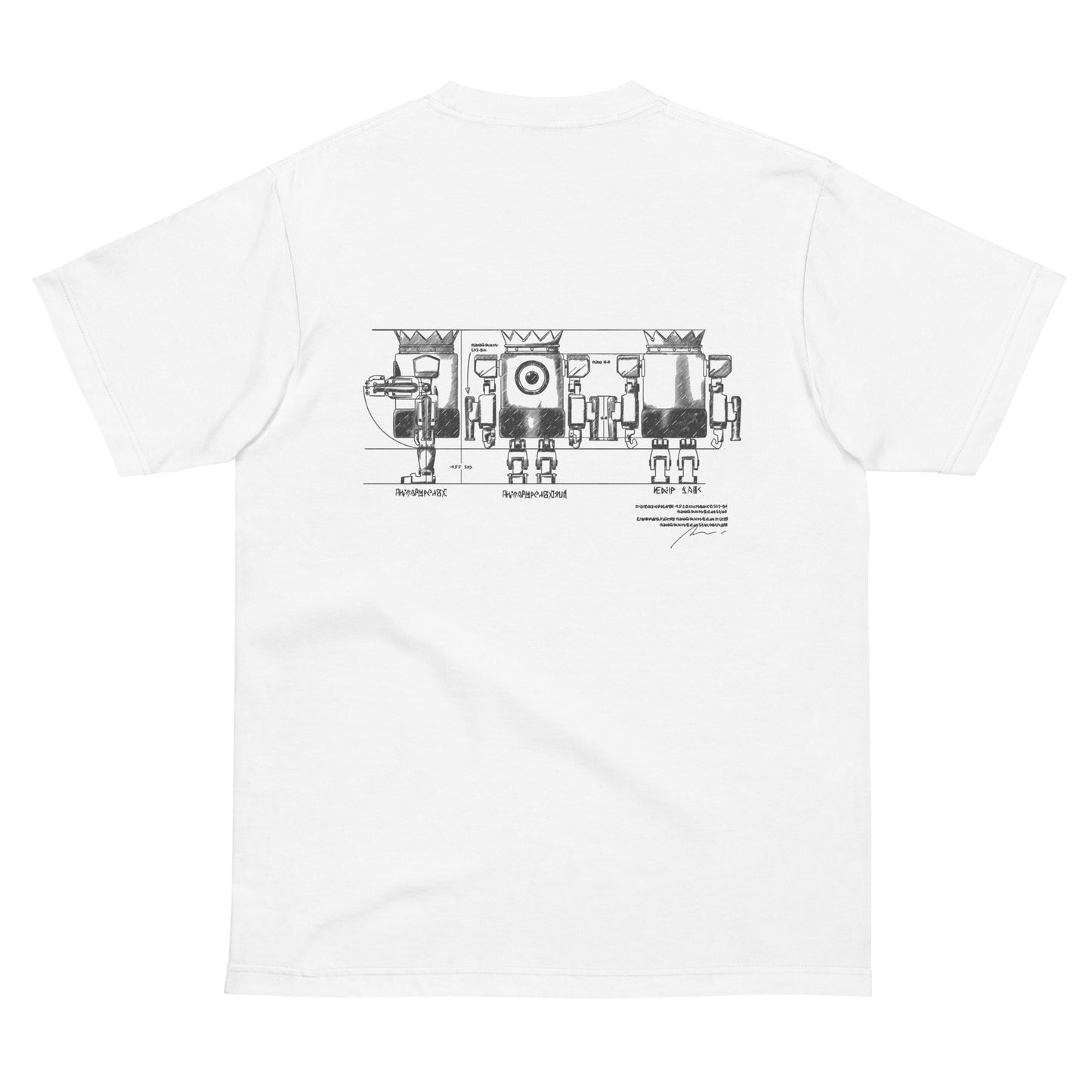 XOBOT KING 設計図Tシャツ