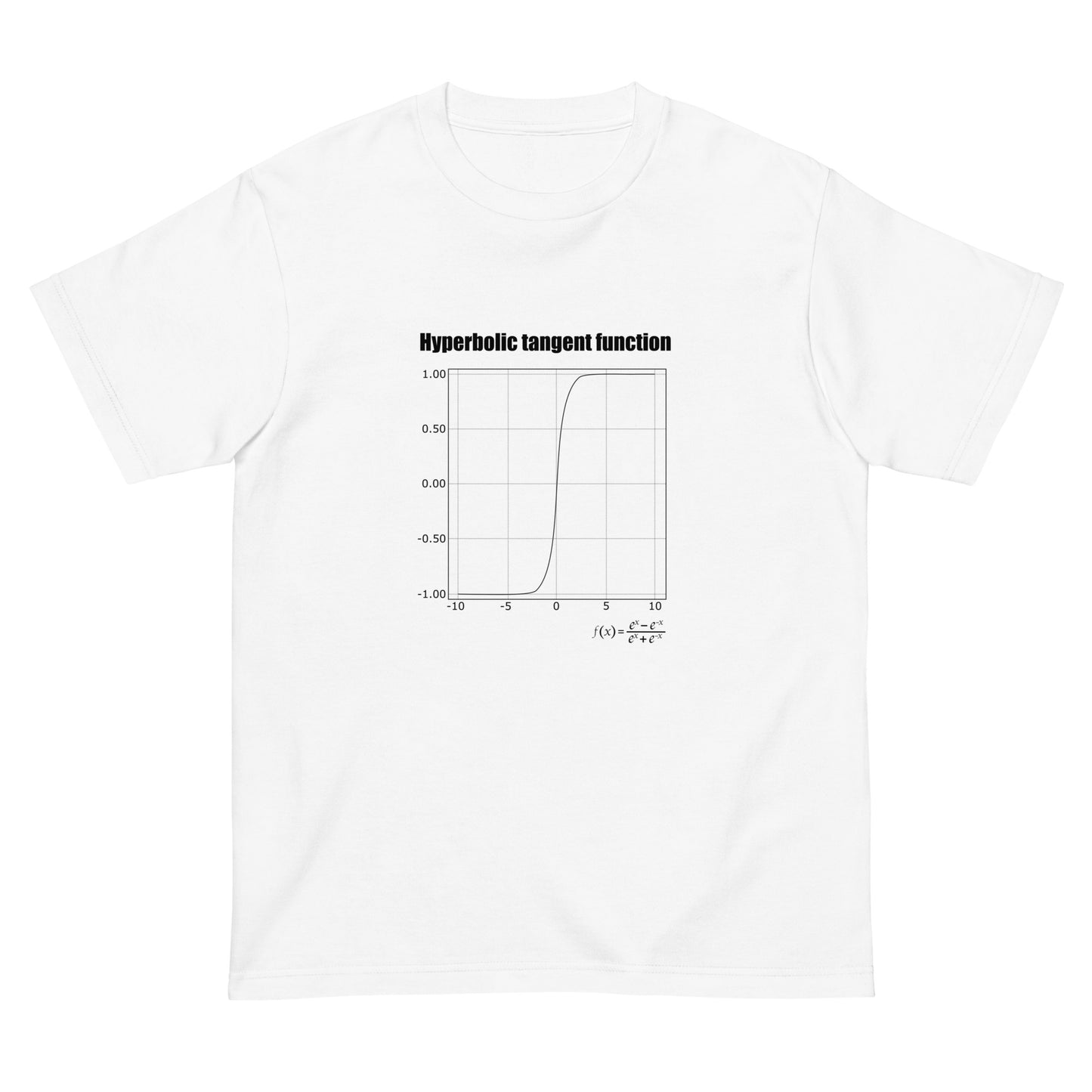 Hyperbolic tangent function(tanh関数) カラー黒 AIエンジニアTシャツ