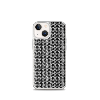 物質をデジタル出力すると。（カラー：ブラック）2進数iPhoneケース