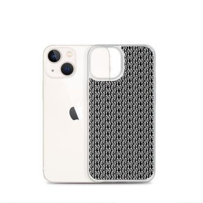 物質をデジタル出力すると。（カラー：ブラック）2進数iPhoneケース